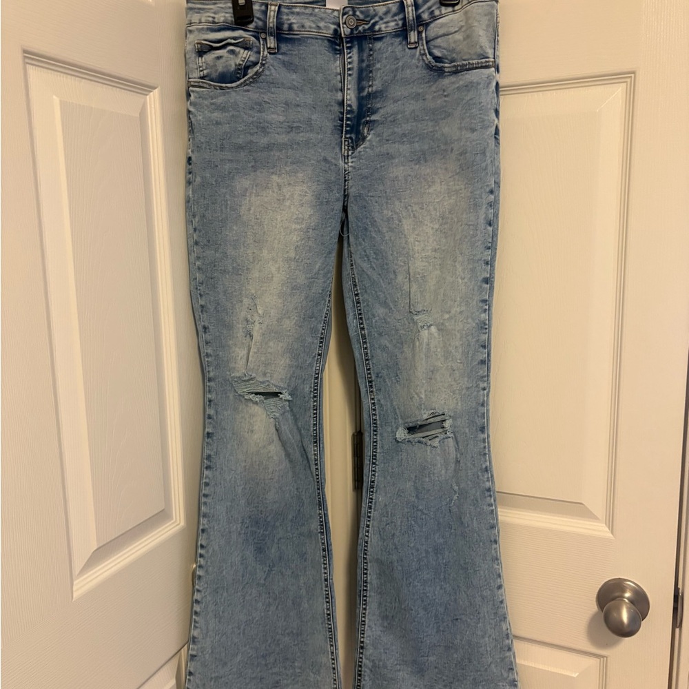 No Boundaries Light Blue Flare Jeans